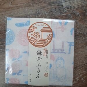 Kamakura Cotton Cloth with Red and Blue Design